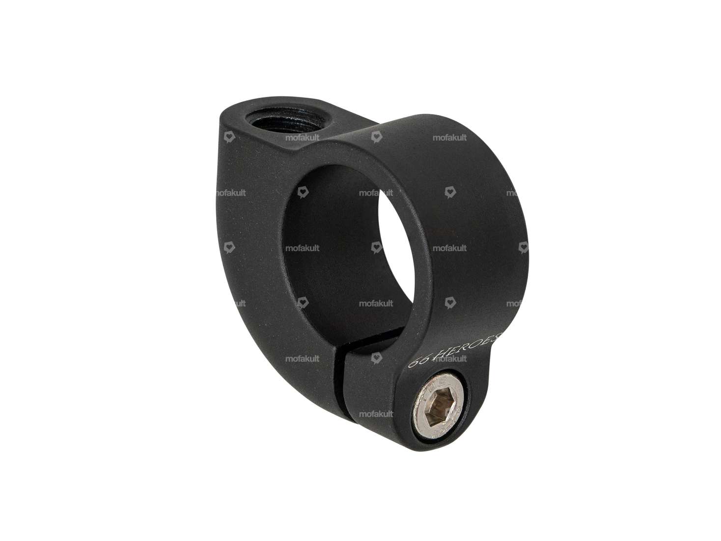 66HEROES Support de rétroviseur M10 Alu noir Carousel Image 1