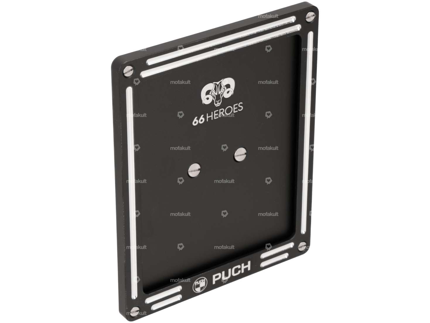 66HEROES Cadre de numérotation Custom "Puch" noir (version DE) Carousel Image 1