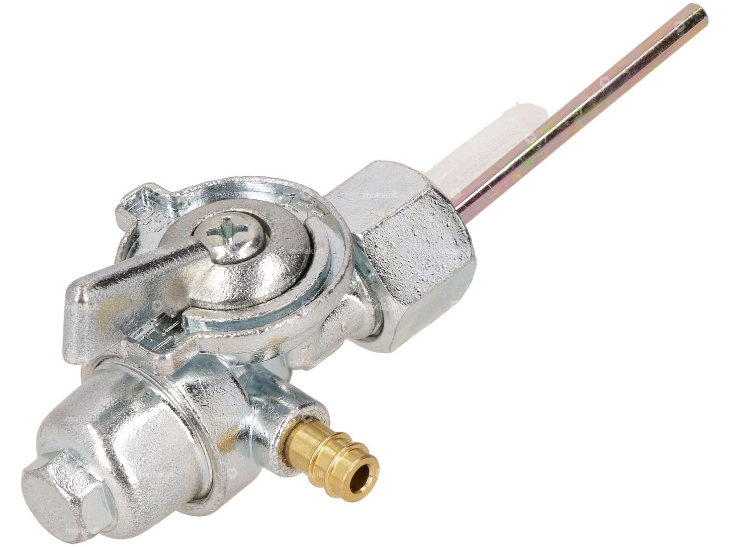 Robinet d'essence vertical M15x1 (avec écrou sortant à droite | Yamaha FS1, DT / Suzuki TSX Carousel Image 2