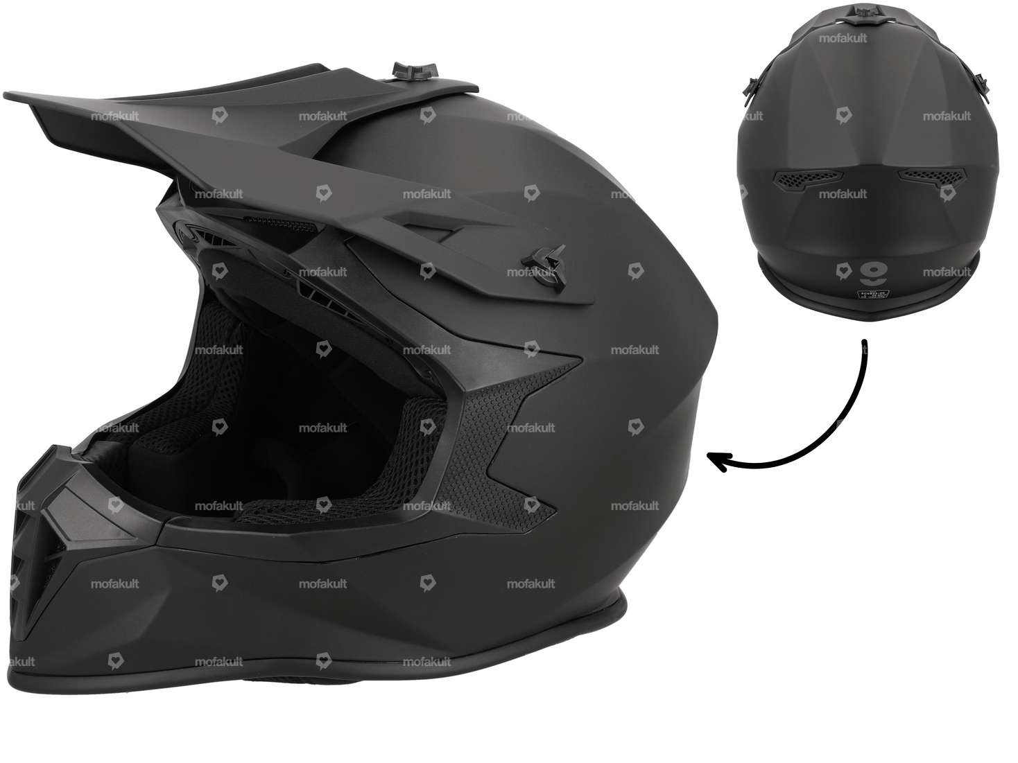 gms Crosshelm «Fortis» schwarz-matt Carousel Image 1