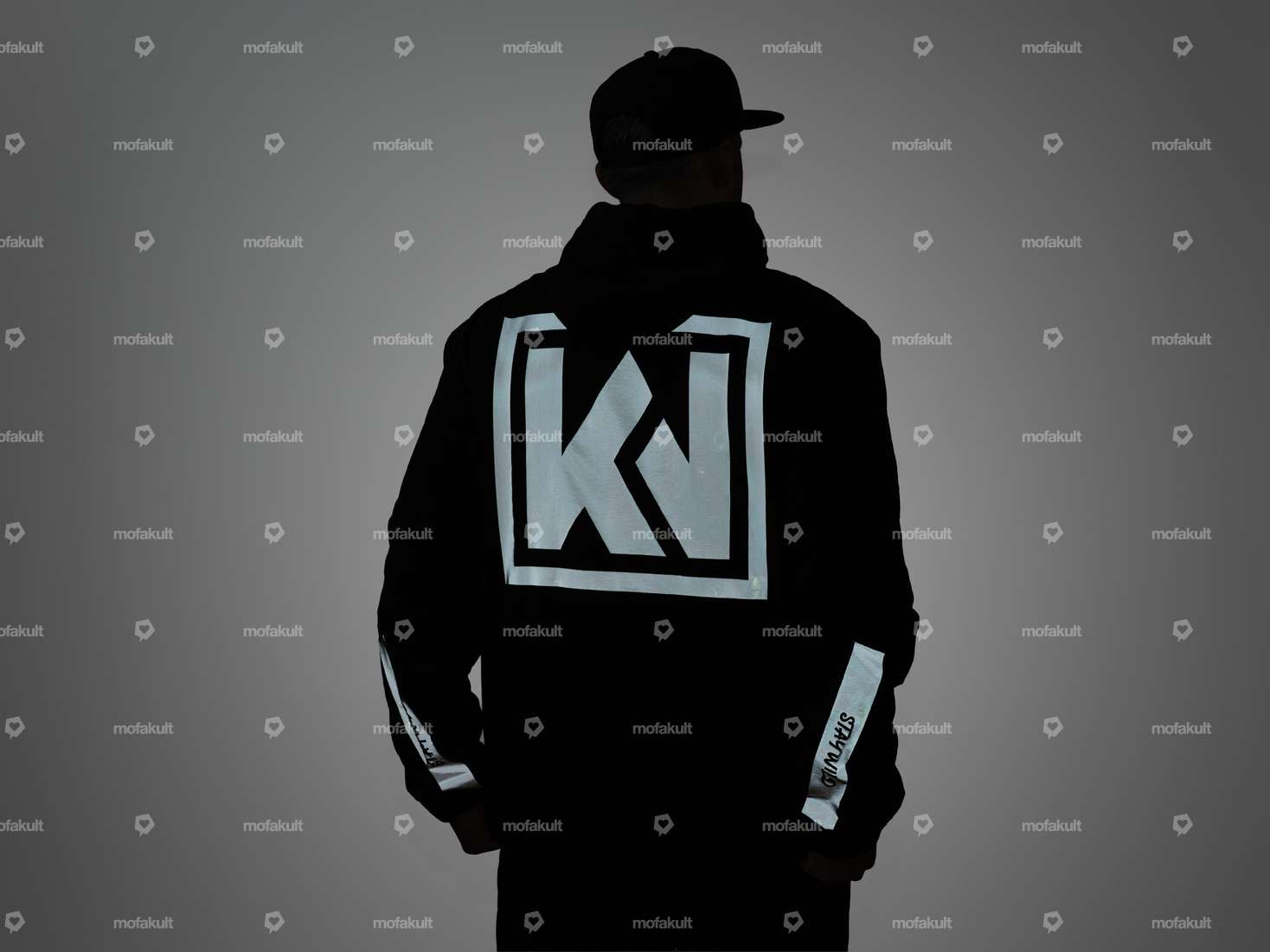 Veste coupe-vent KULTWEAR « Ride » noire / grise Carousel Image 4