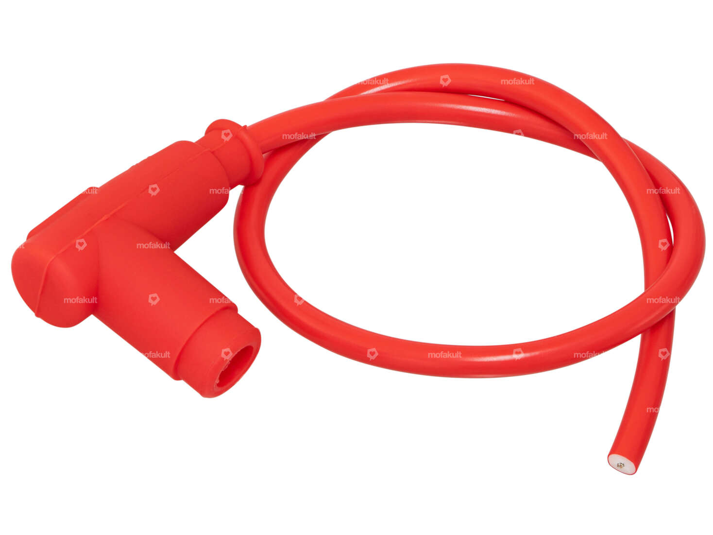 Fiche de bougie avec câble rouge / 5 kΩ antiparasité Carousel Image 1