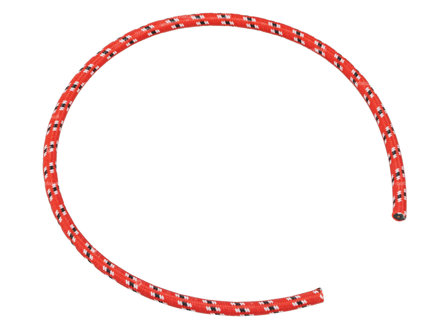 Câble d'allumage Ø 7 x 500 mm textile rouge / noir / blanc Carousel Image 1