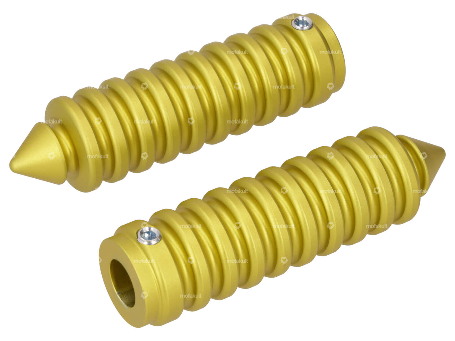 66HEROES Repose-pieds rainuré pointu jaune-vert Carousel Image 1