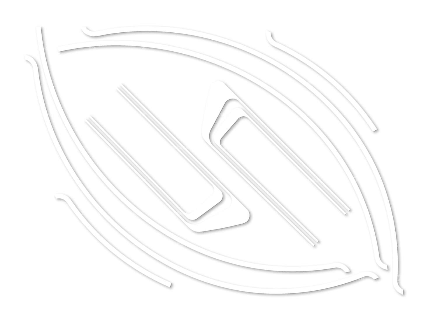 Kit d'autocollants réservoir & garde-boue blanc film plastique | Piaggio Ciao PX Carousel Image 1