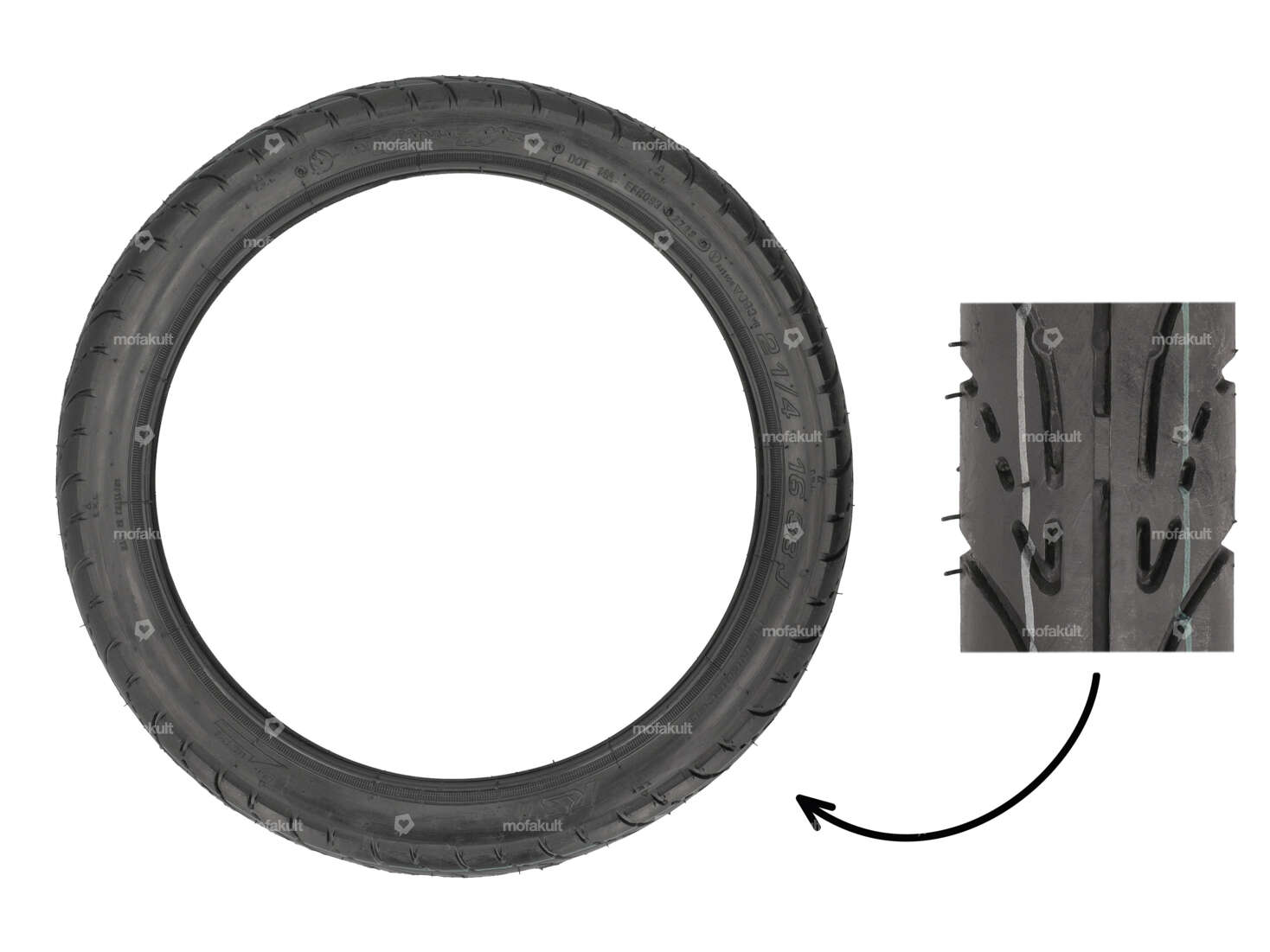 Pneu VeeRubber 2.25 x 16" VRM093M (V093) Semi-Slick Carousel Image 1