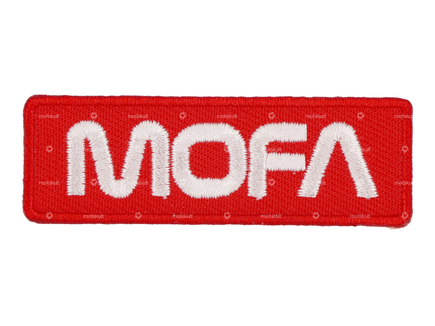 mk-Merch patch "MOFA" 60 x 20 mm red / white Carousel Image 1