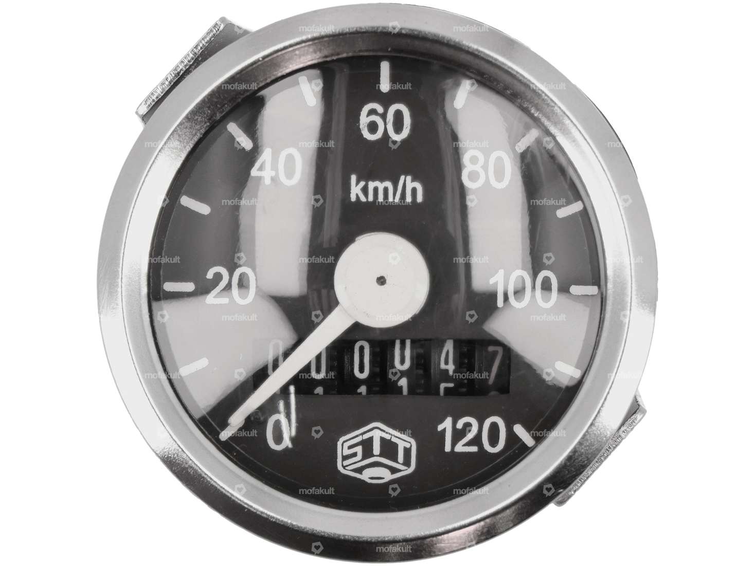 Speedometer 120 km/h Ø 48 mm (black dial) Carousel Image 3