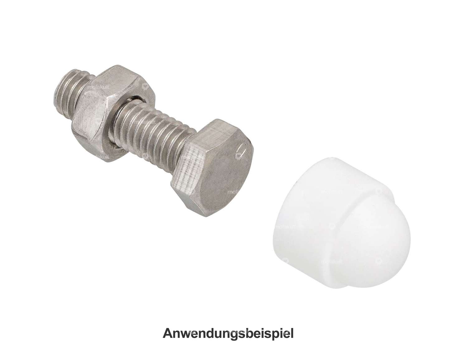 Cover cap external hexagon M6 white Carousel Image 3