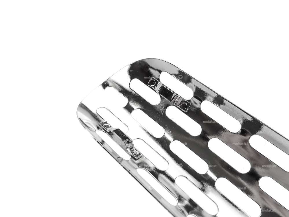 Tôle de chaleur d'échappement trou oblong chrome Carousel Image 2