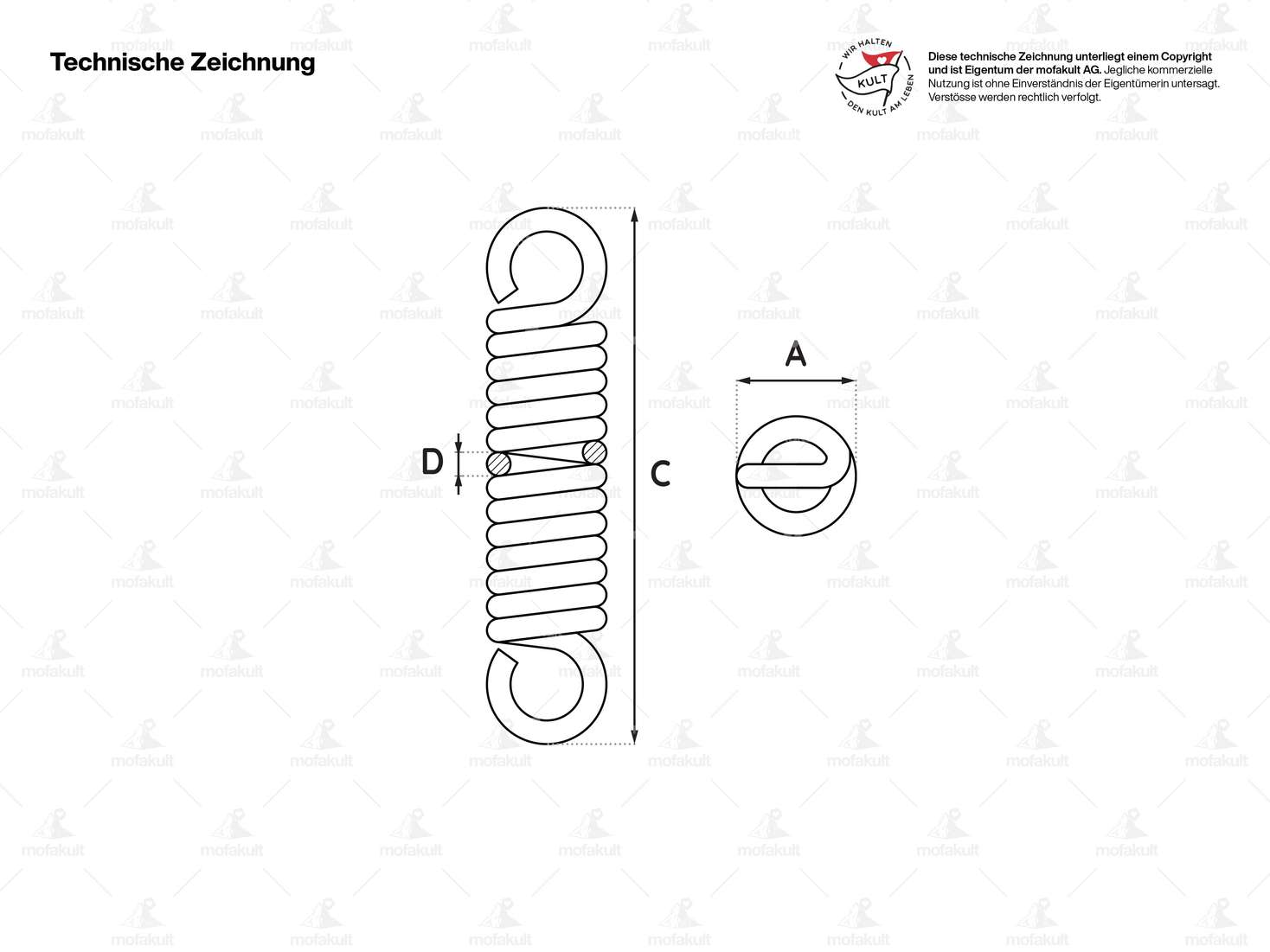 Ressort Ø 3.5/18.5 x 91.5 mm Carousel Image 2