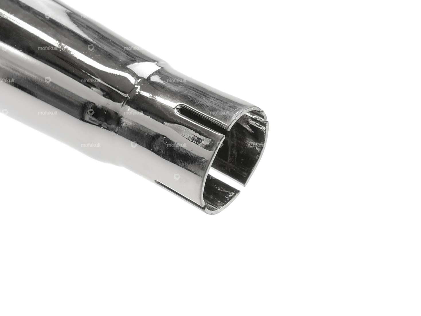 66HEROES Echappement X-Pipe 28 mm Chrome / noir CNC embout Carousel Image 7