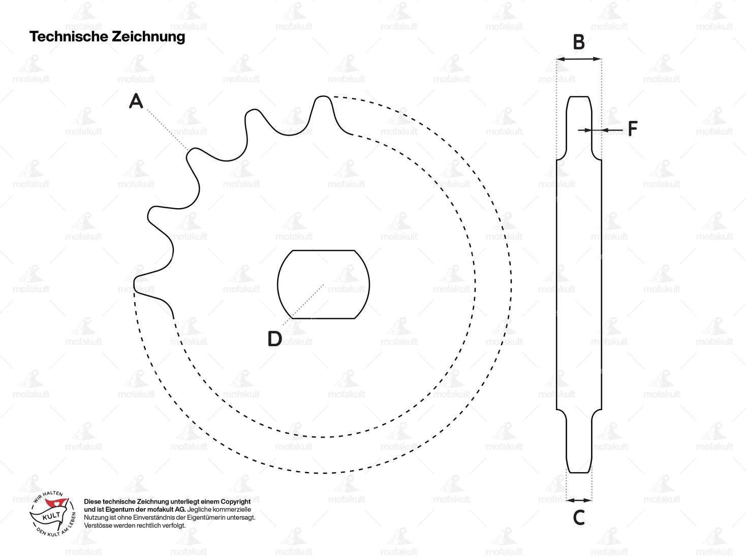 GPO sprocket 15 teeth | Zündapp Belmondo / ILO Carousel Image 2