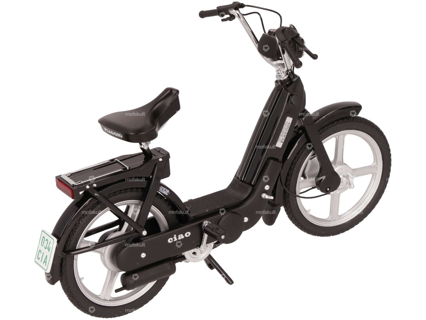 Vespa Piaggio Ciao noire miniature 1:10 (qualité 1A) Carousel Image 2