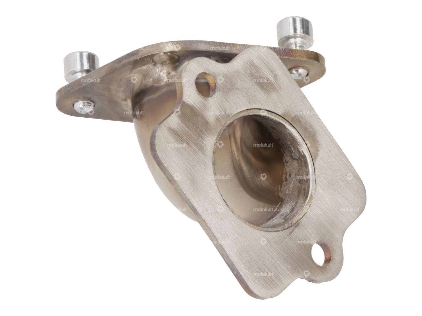Intake manifold 29 mm ADDY GME engine housing "der.pruefstand" Inox | Puch E50 Carousel Image 3