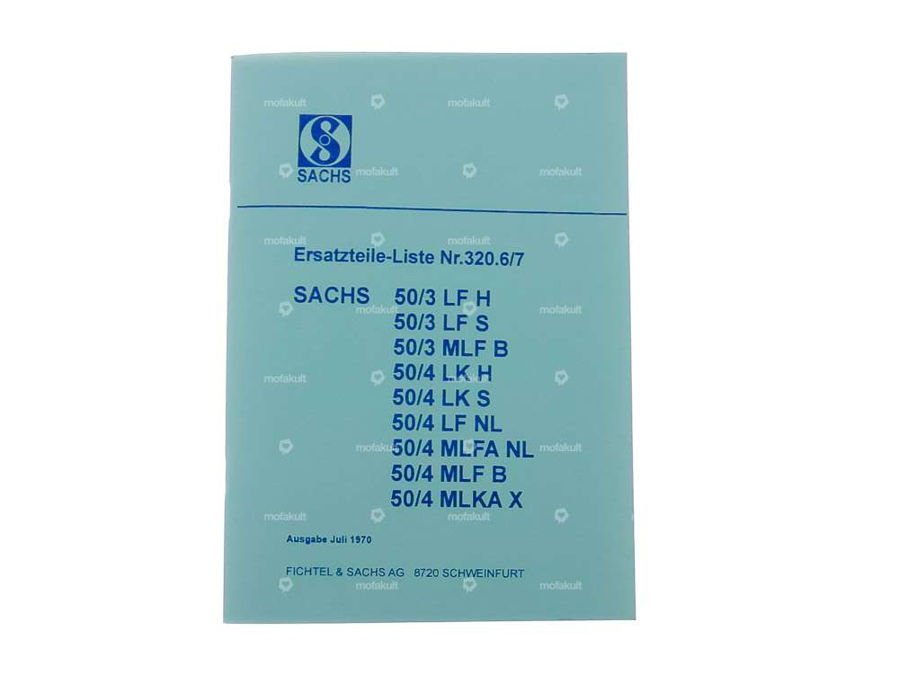 Spare parts list | Sachs 50/3 LF, MLF, 50/4 LK, LF, MLFA, MLKA engines Carousel Image 1