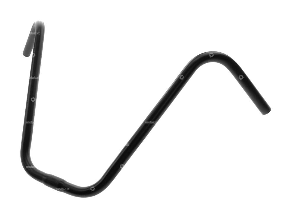 Guidon Potence 38 cm Apehanger (guidon polaire) noir Carousel Image 2