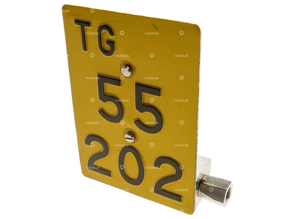 66HEROES License plate holder side left (CH version) Inox Carousel Image 3