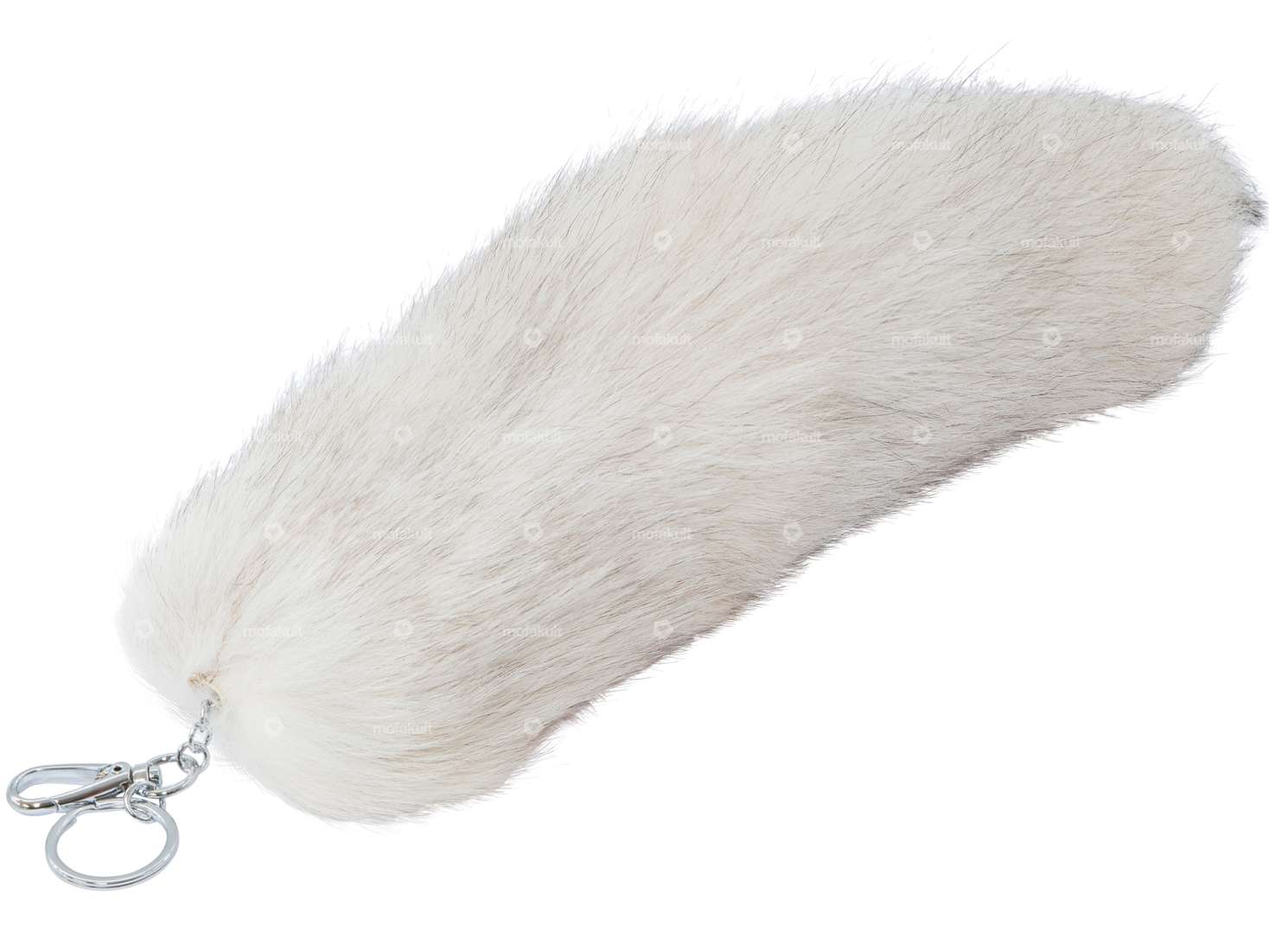 Pendentif queue de renard Renard bleu (fourrure véritable) Carousel Image 1