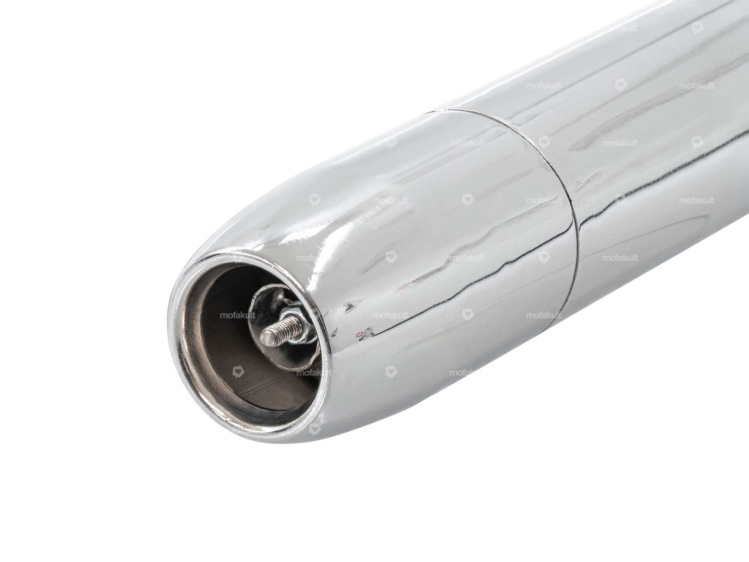 Bullet cigare Ø 28 / 70 mm chrome (échappement reso) Carousel Image 3