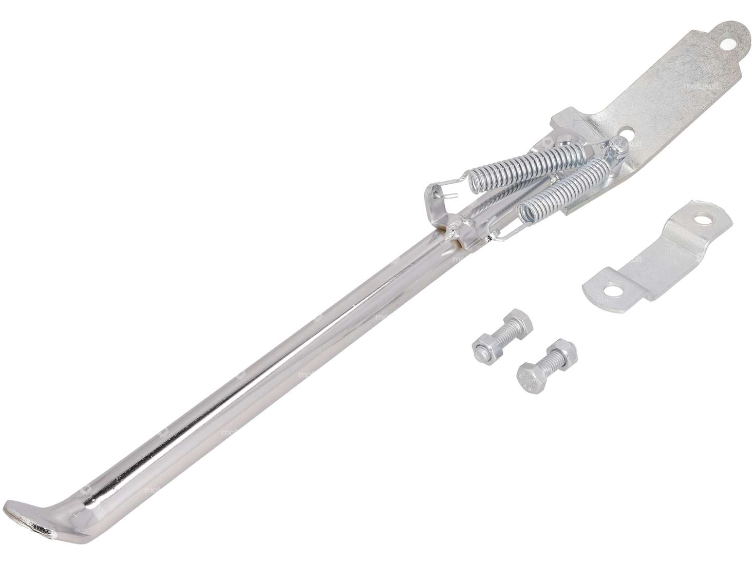 Béquille latérale droite fixation plate 34 cm chrome Carousel Image 1