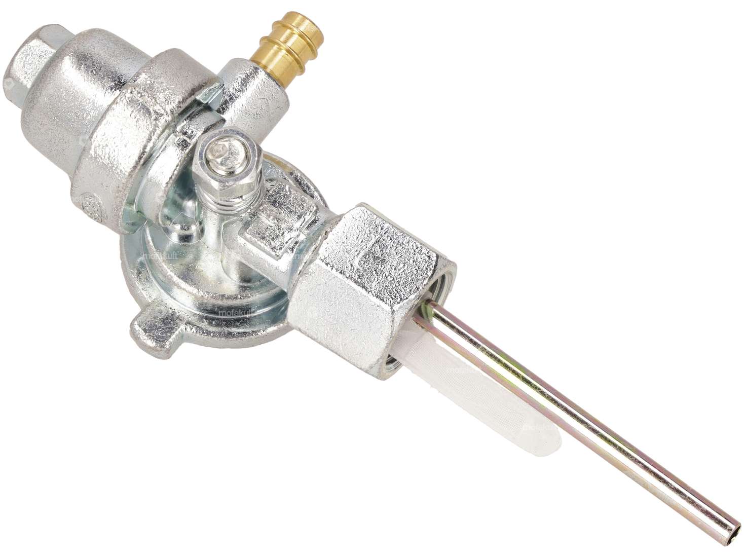Robinet d'essence vertical M15x1 (avec écrou sortant à droite | Yamaha FS1, DT / Suzuki TSX Carousel Image 3