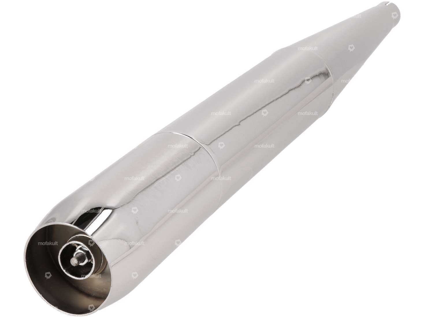 Pot d'échappement cigare Ø 28 / 70 mm chrome Carousel Image 2