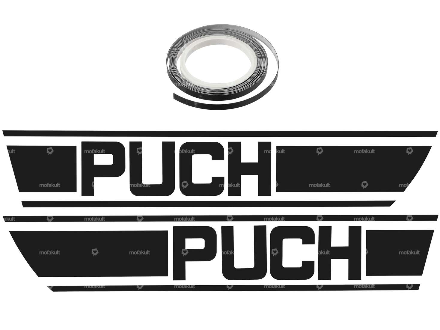 Klebersatz Tank schwarz Folienplot | Puch X30 Carousel Image 1