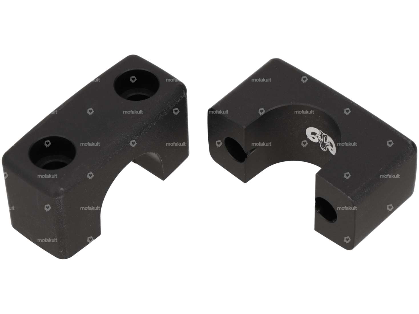 66HEROES Klemmbrücken Alu schwarz | Puch Carousel Image 1