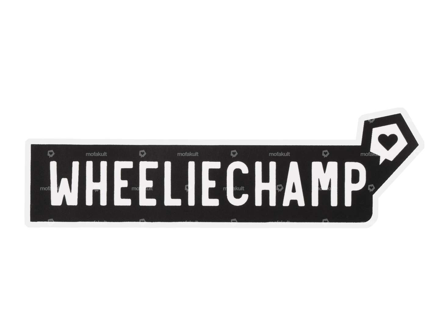 mk-Merch Aufkleber «WHEELIECHAMP» 25 x 100 mm Carousel Image 1