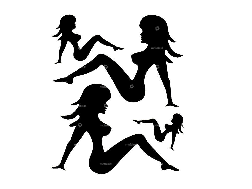 Kit de colle "Pin-up" noir Carousel Image 1