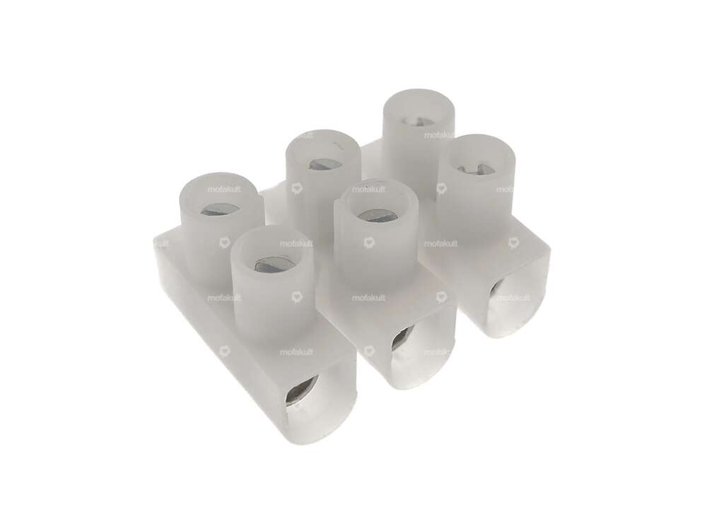 Borne Lüster 3 pôles blanc petit (0.1 - 2.5 mm²) Carousel Image 1