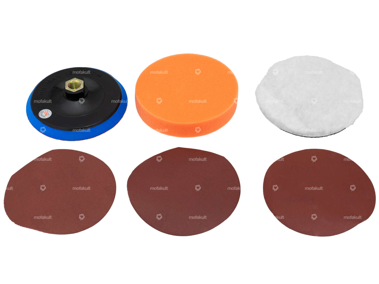 BGS Schleif- / Polierscheiben-Set Ø 125 mm Carousel Image 1