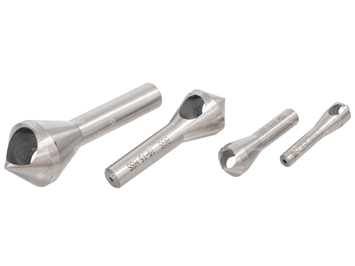 BGS Fraise à chanfreiner conique avec perçage transversal Ø 2 - 20 mm HSS 4 pces. Carousel Image 2