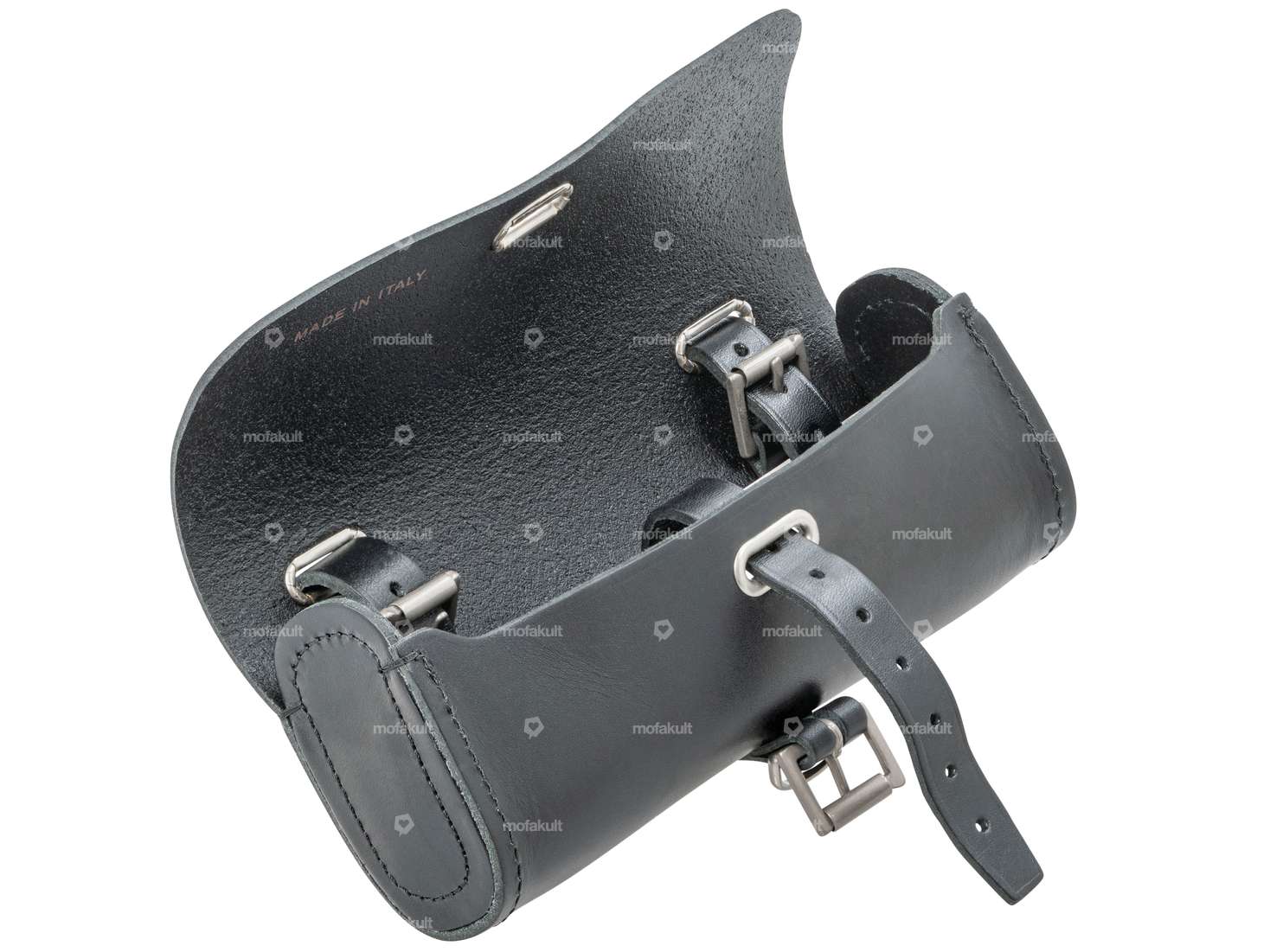 Sacoche de selle BROOKS ovale en cuir noir Carousel Image 3