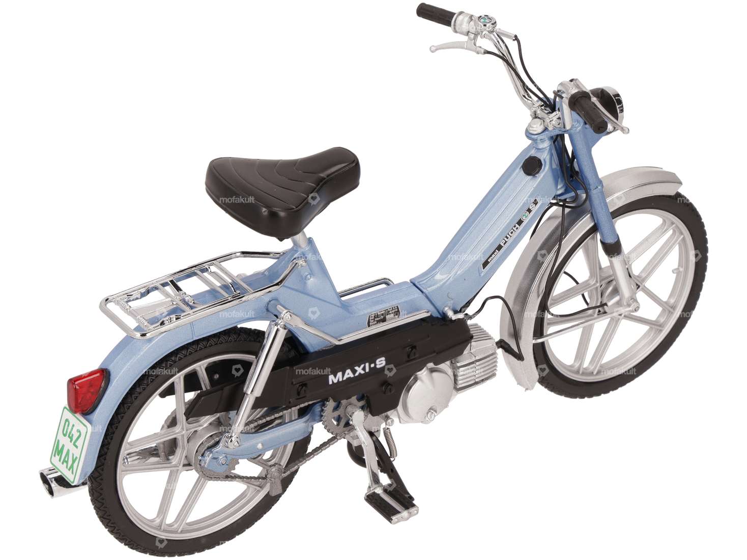 Puch Maxi S bleu clair modèle miniature 1:10 (qualité 1A) Carousel Image 2