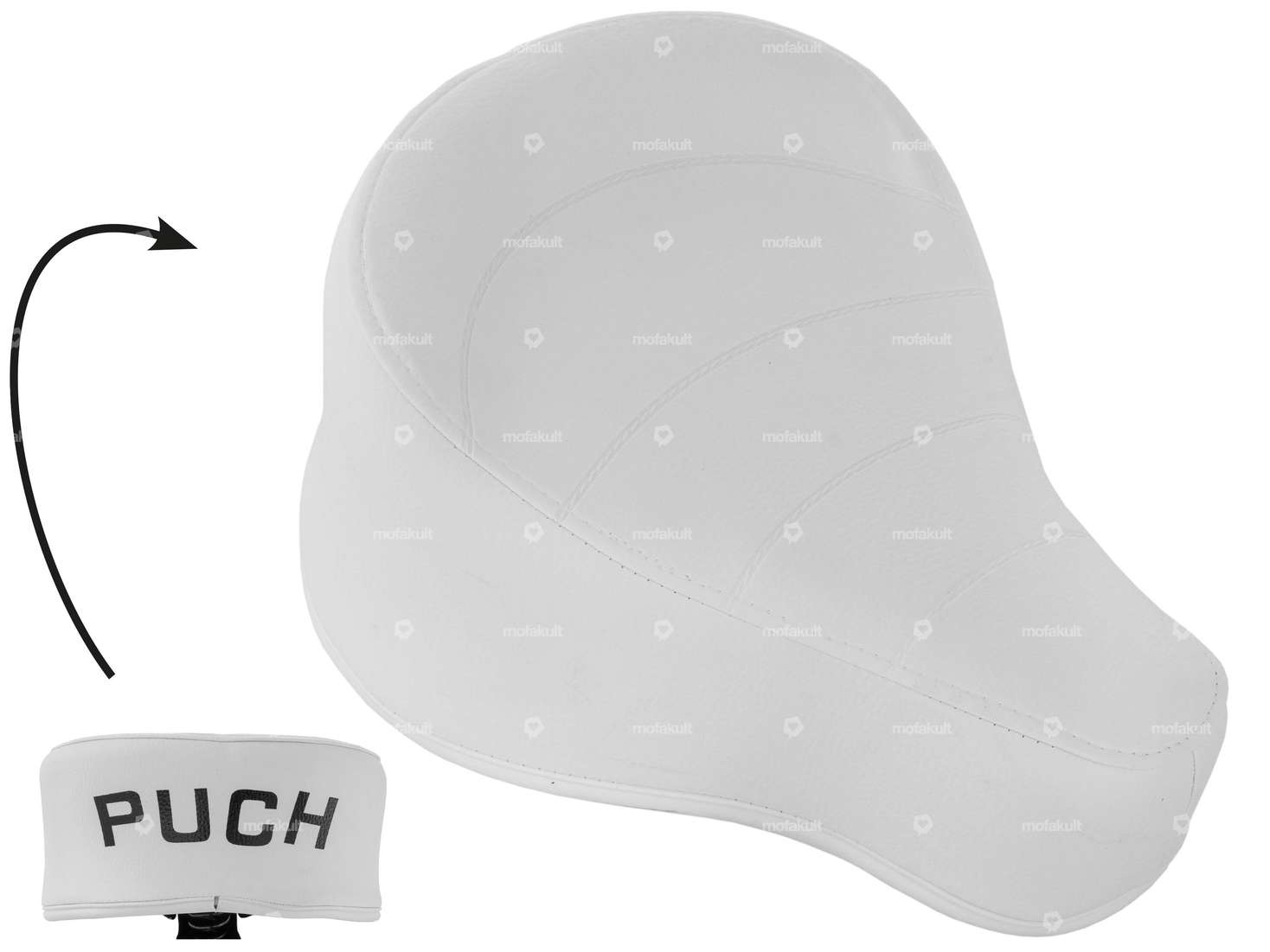 Selle "PUCH" inscription blanche Carousel Image 1