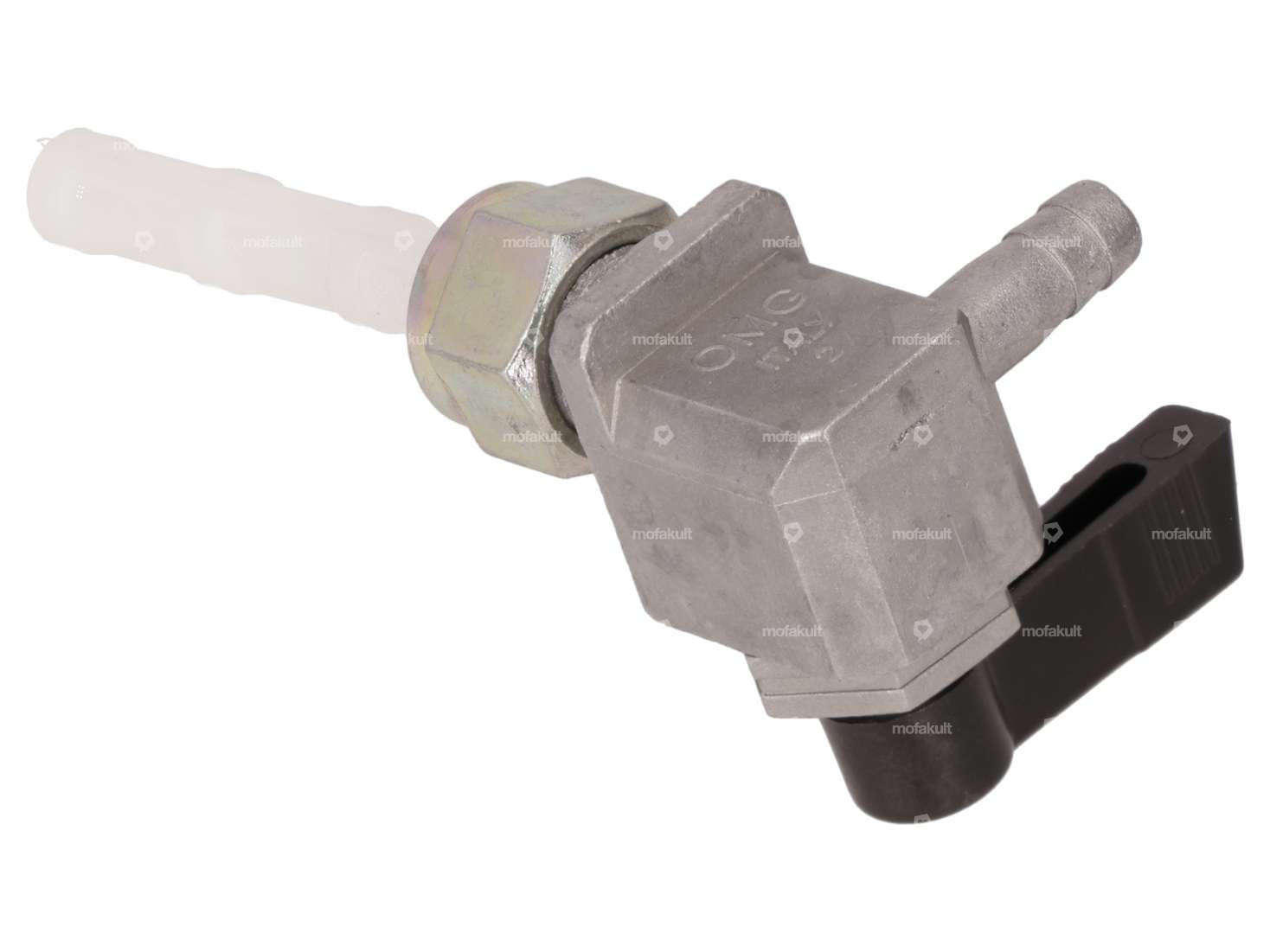 OMG Benzinhahn senkrecht M12x1 (mit Überwurfmutter) links abgehend Carousel Image 3