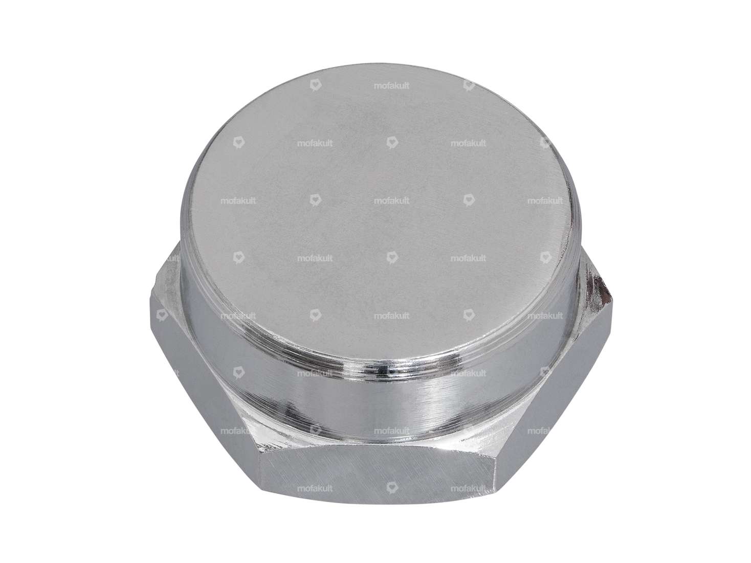 Écrou de pivot de fourche M26x1 fermé petit Plaque de fourche Chrome Carousel Image 1