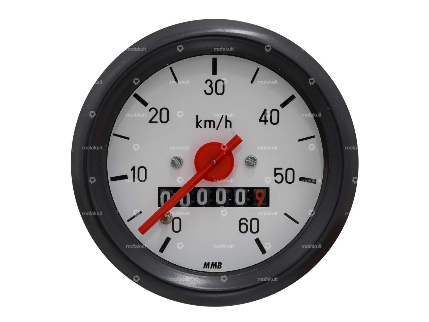 Speedometer 60 km/h Ø 60 mm (white dial) Carousel Image 2