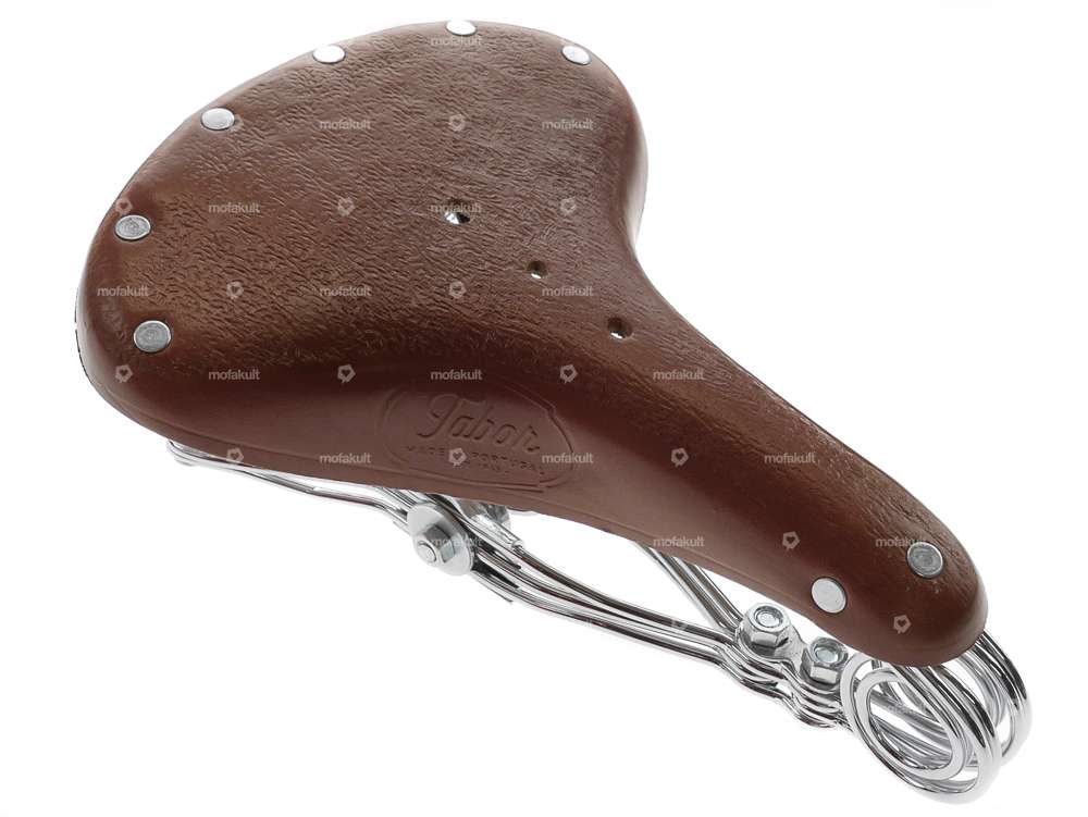 Selle Tabor en cuir avec ressort en forme de tonneau, marron Carousel Image 2