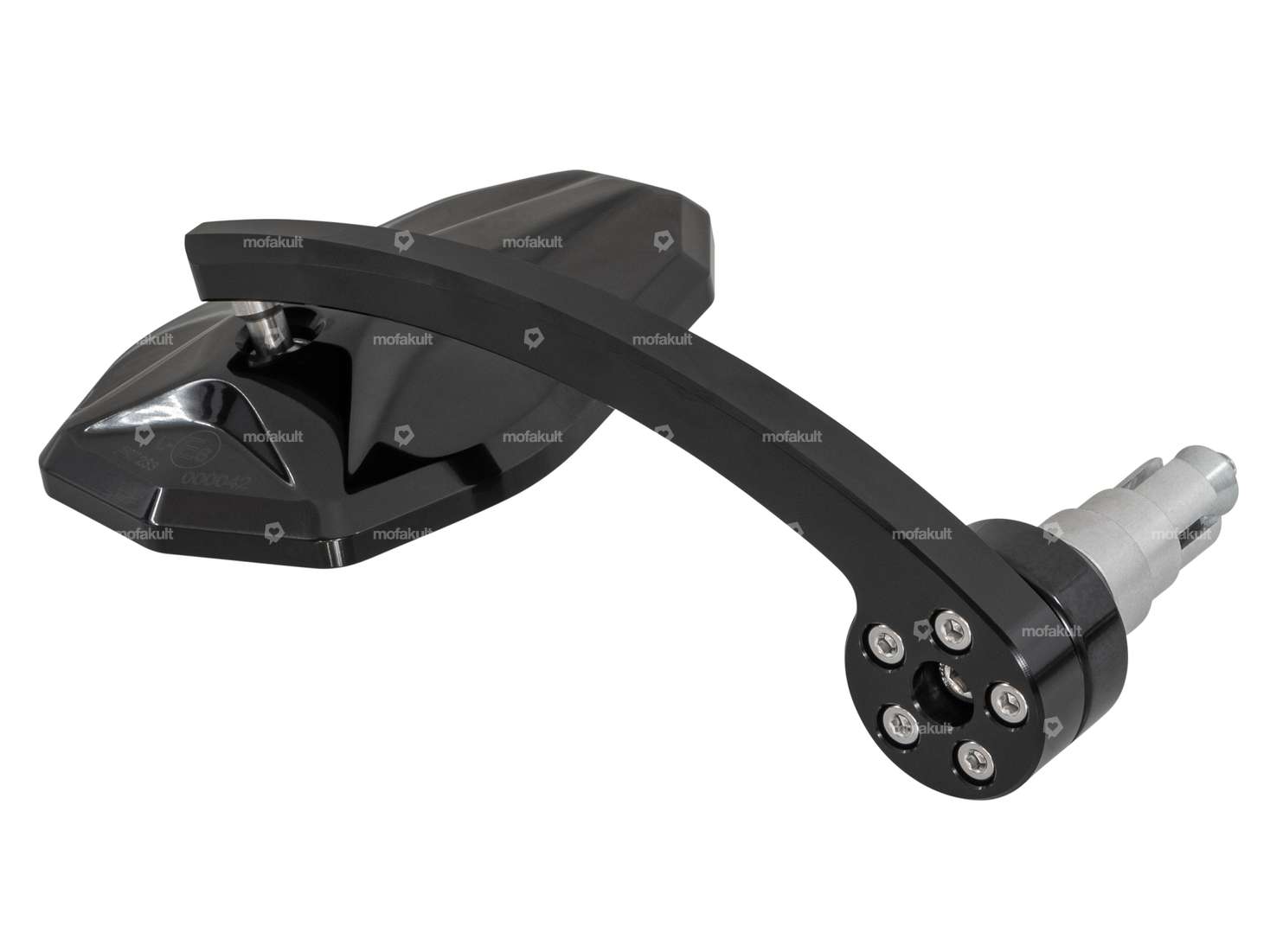 Rétroviseur HIGHSIDER CNC "Evo" carré, version enfichable, noir Carousel Image 2