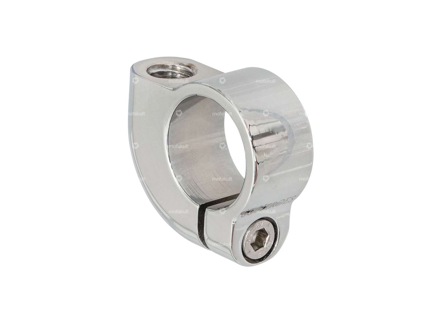 66HEROES Support de rétroviseur M10 Alu Chrome Carousel Image 1