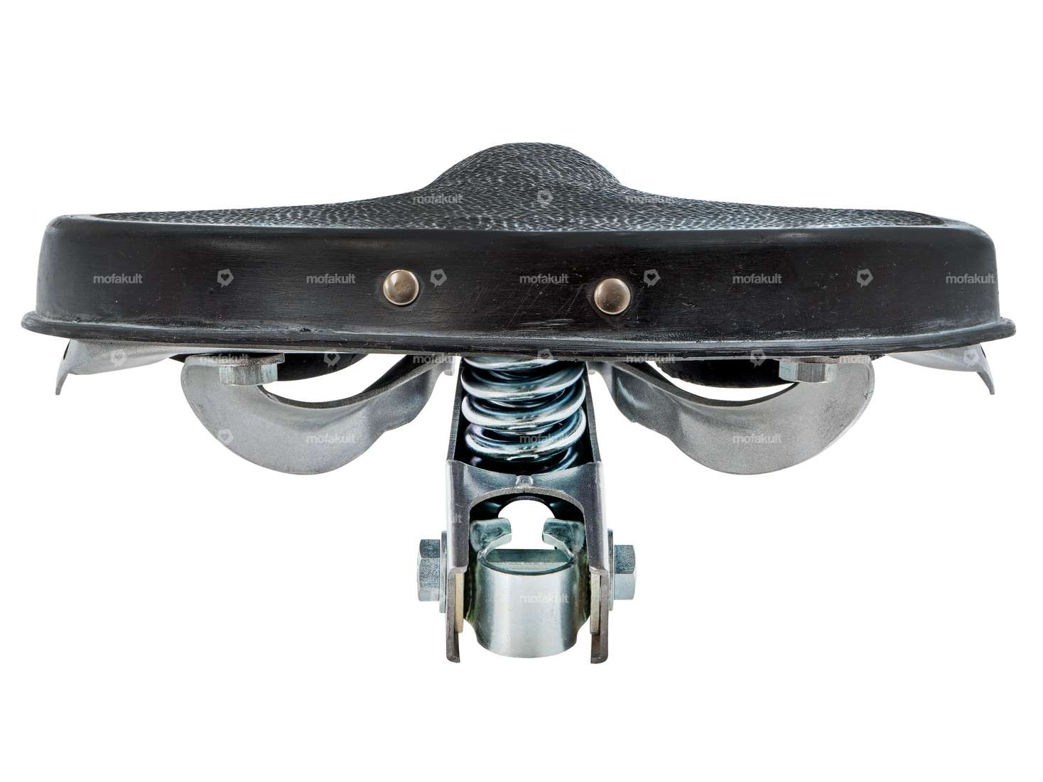 Saddle "Oldtimer" spring seat rubber black Carousel Image 3