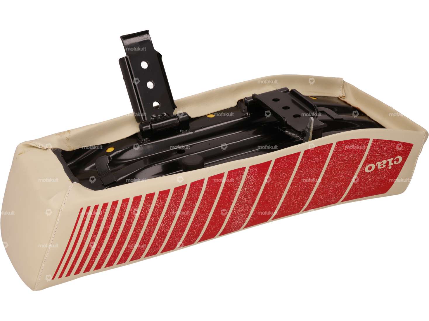 Selle "ciao" beige / rouge NOS | Piaggio SI Carousel Image 2