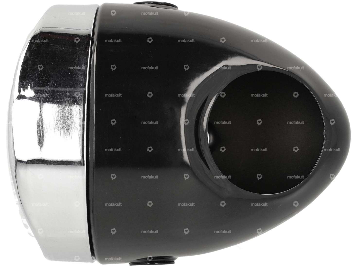 Eierlampe Ø 103 mm (seitliche Befestigung) schwarz / Chrom Carousel Image 2