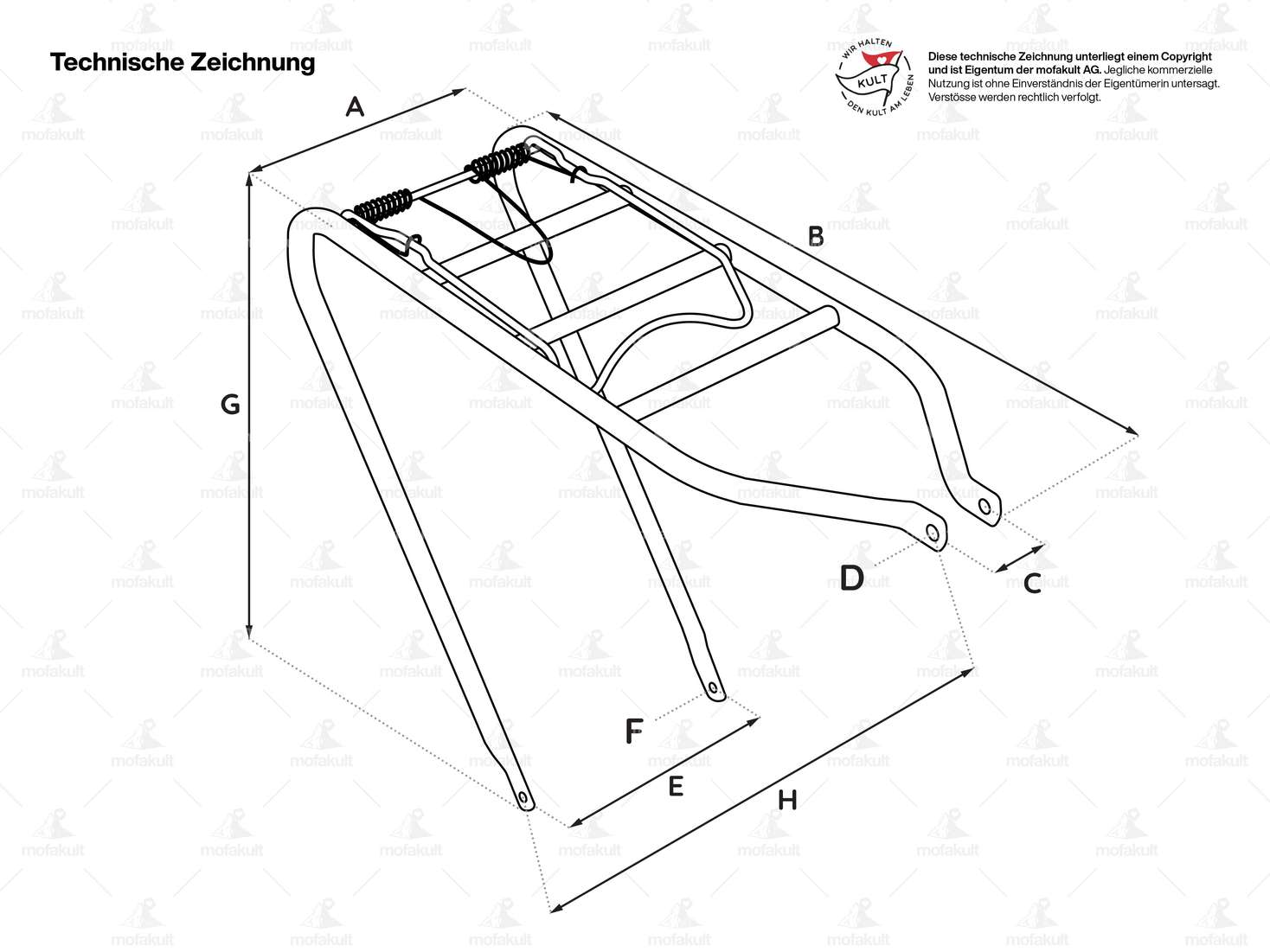 GPO Gepäckträger schwarz matt | Puch Maxi N Carousel Image 3