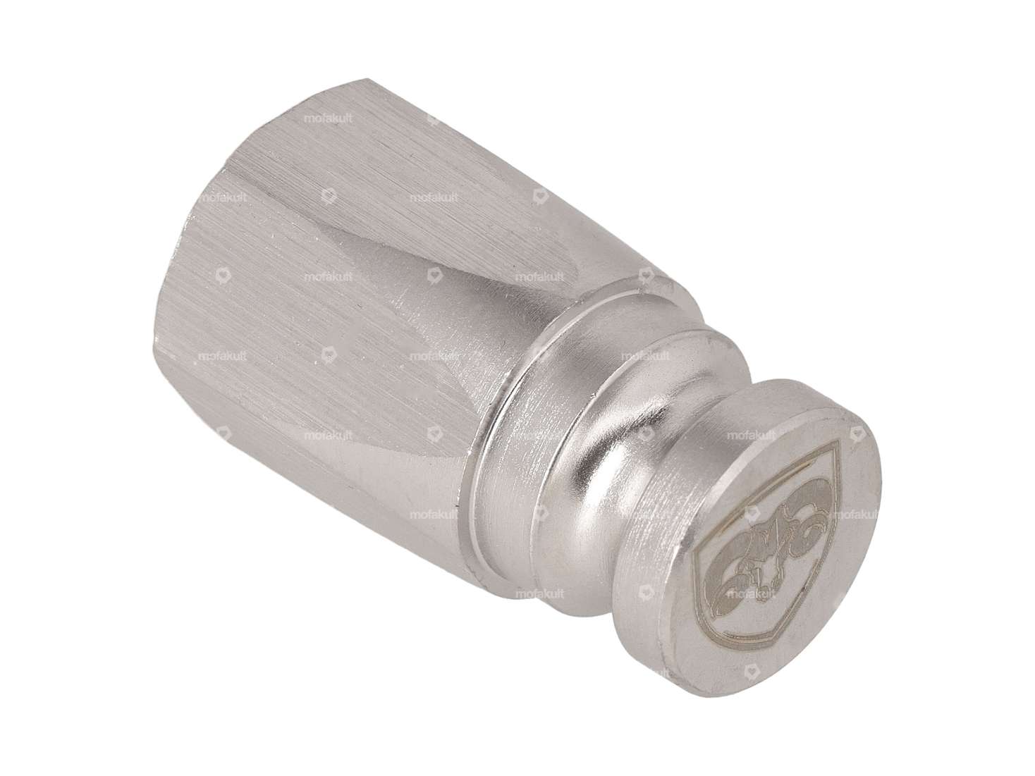 66HEROES Aufnahmezapfen M10.5x1 Rücktritt Nummernschildhalter seitlich Inox Carousel Image 2