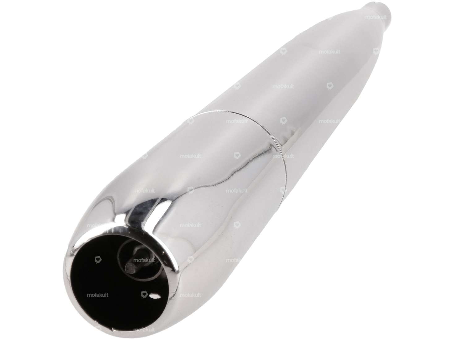 Auspuff-Set Zigarre Ø 28 / 65 mm Chrom | Hercules Prima, Optima Carousel Image 2