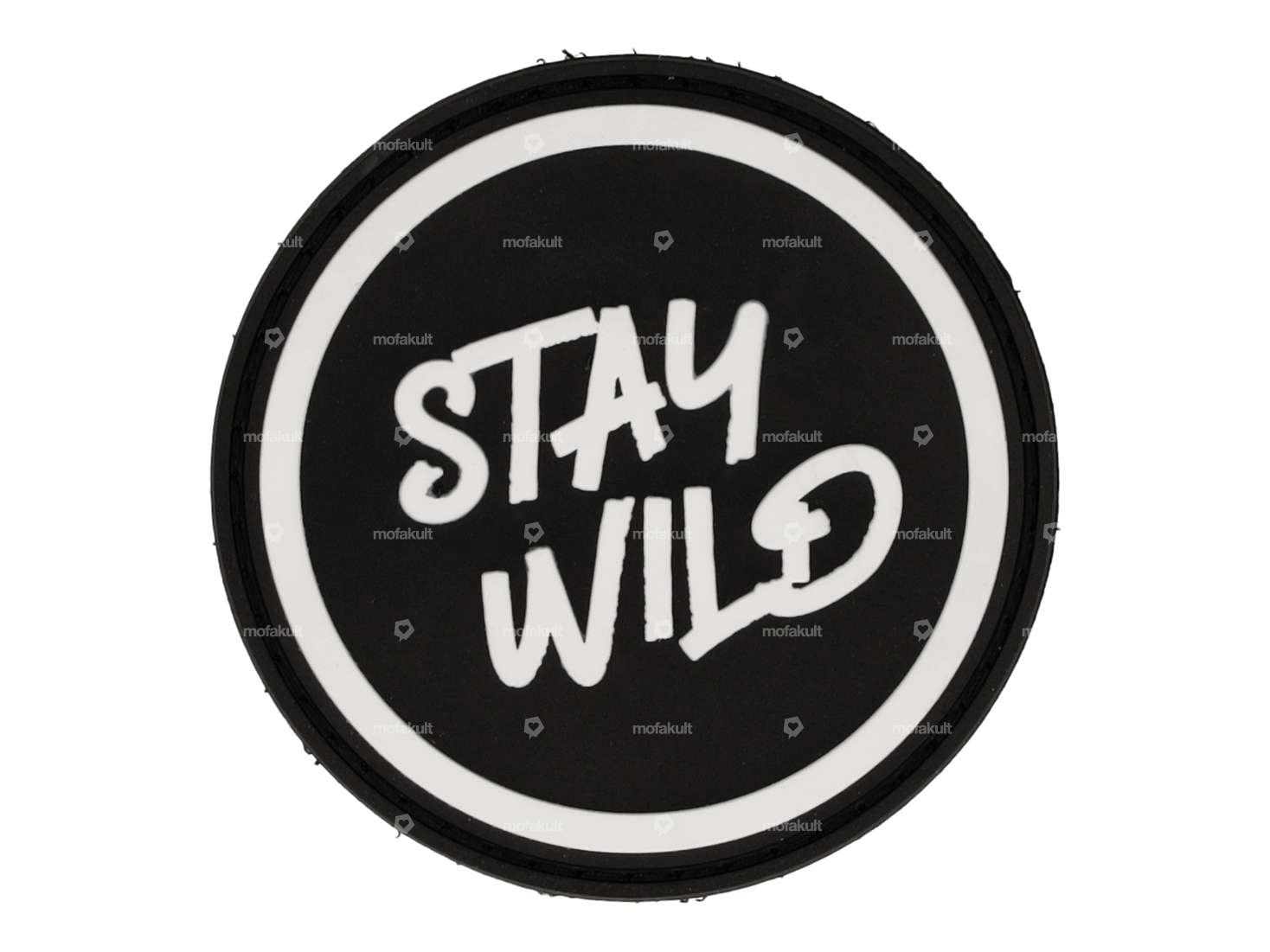 mk-Merch Ecusson "stay wild" rond en caoutchouc Carousel Image 1